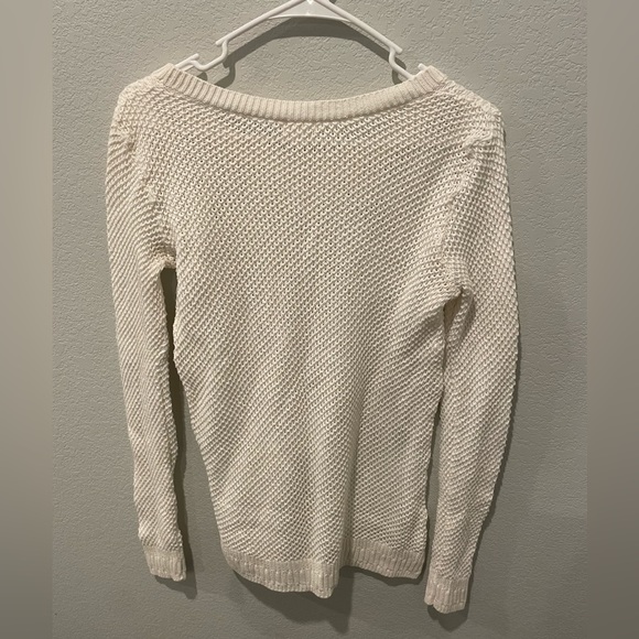 BP Women’s White/Cream Knit Long Sleeve Sweater Size Medium - Picture 5 of 7
